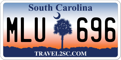 SC license plate MLU696