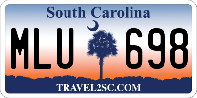 SC license plate MLU698