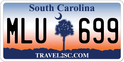SC license plate MLU699