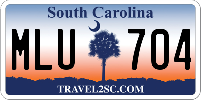 SC license plate MLU704