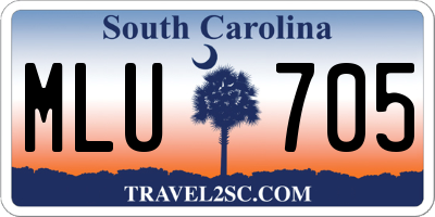SC license plate MLU705