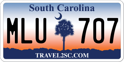 SC license plate MLU707