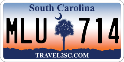SC license plate MLU714