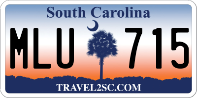 SC license plate MLU715