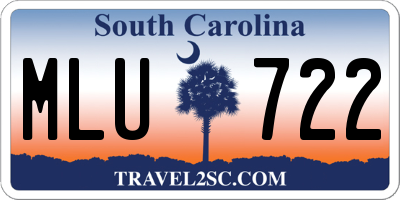 SC license plate MLU722