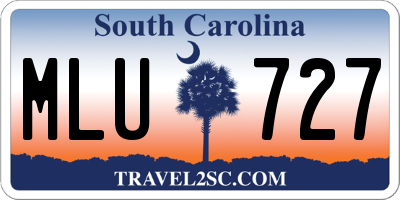 SC license plate MLU727