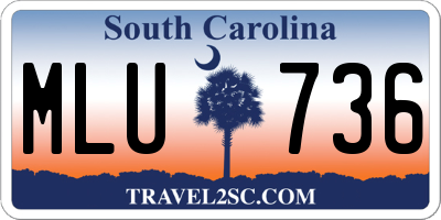 SC license plate MLU736
