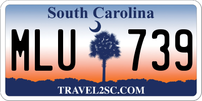 SC license plate MLU739