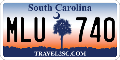 SC license plate MLU740
