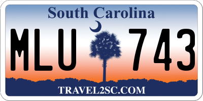 SC license plate MLU743