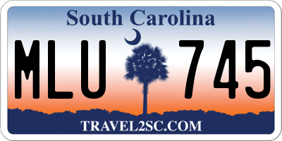 SC license plate MLU745