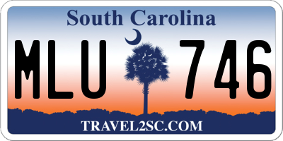 SC license plate MLU746