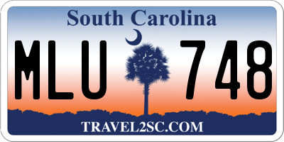 SC license plate MLU748