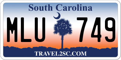 SC license plate MLU749