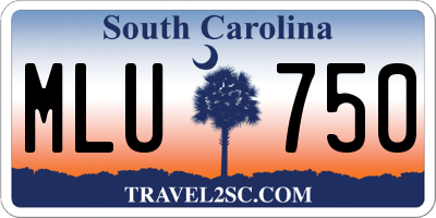 SC license plate MLU750