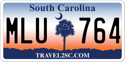 SC license plate MLU764