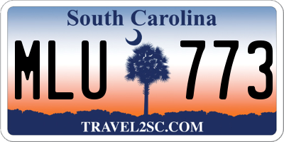 SC license plate MLU773