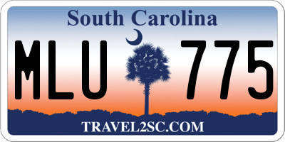 SC license plate MLU775