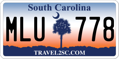 SC license plate MLU778