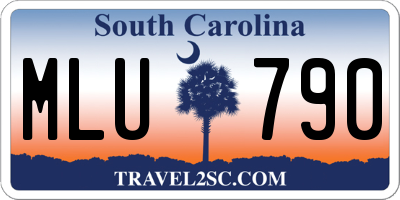 SC license plate MLU790