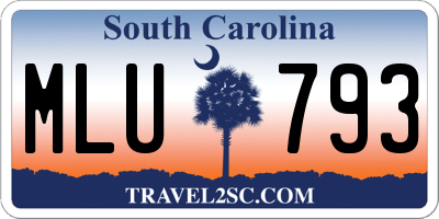 SC license plate MLU793