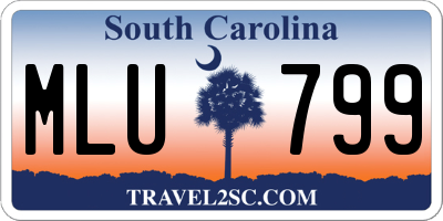 SC license plate MLU799