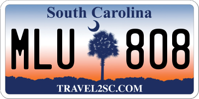 SC license plate MLU808