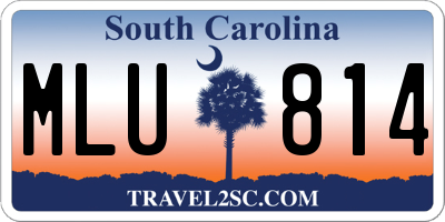SC license plate MLU814