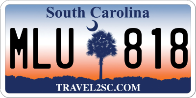 SC license plate MLU818