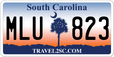 SC license plate MLU823