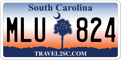 SC license plate MLU824