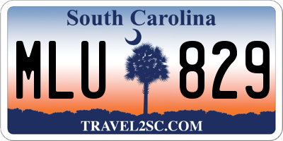 SC license plate MLU829