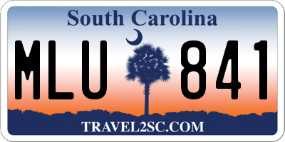 SC license plate MLU841