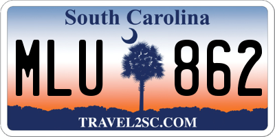 SC license plate MLU862