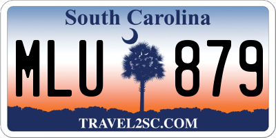 SC license plate MLU879