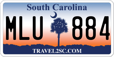 SC license plate MLU884