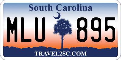 SC license plate MLU895