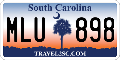 SC license plate MLU898