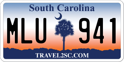 SC license plate MLU941