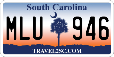SC license plate MLU946