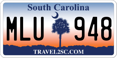 SC license plate MLU948