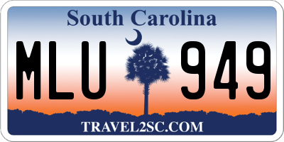 SC license plate MLU949
