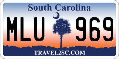SC license plate MLU969