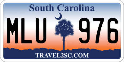 SC license plate MLU976