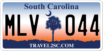 SC license plate MLV044