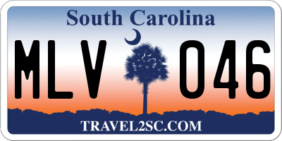 SC license plate MLV046