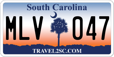 SC license plate MLV047