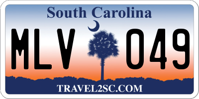 SC license plate MLV049
