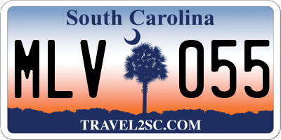 SC license plate MLV055