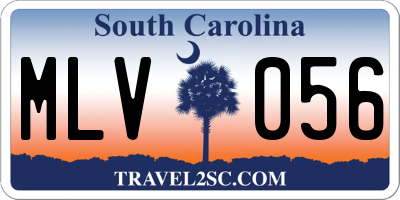 SC license plate MLV056